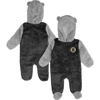 Outerstuff Newborn And Infant Boys And Girls Black Boston Bruins Game Nap Teddy Fleece Bunting Full-zip Sleeper In Black