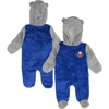Outerstuff Newborn And Infant Boys And Girls Royal New York Islanders Game Nap Teddy Fleece Bunting Full-zip Sl In Royal