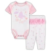 OUTERSTUFF NEWBORN & INFANT WHITE/PINK BOSTON RED SOX SPREADING LOVE BODYSUIT & TUTU WITH LEGGINGS SET