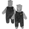 OUTERSTUFF NEWBORN & INFANT BLACK VEGAS GOLDEN KNIGHTS GAME NAP TEDDY FLEECE BUNTING FULL-ZIP SLEEPER