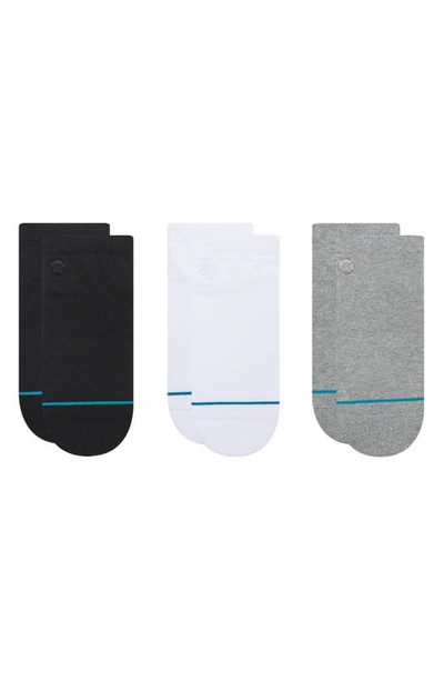 STANCE ICON ASSORTED 3-PACK ANKLE SOCKS