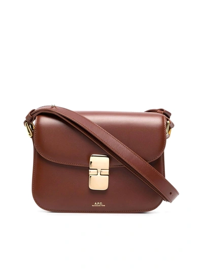 Apc Grace Shoulder Bag In Brown
