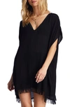 Billabong Walk Away Cover-up Top In Black Pebble
