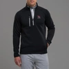 Zero Restriction 2023 Us Open Z500 1/4 Zip Pullover In Black/metallic Silver