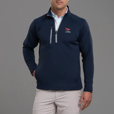 Zero Restriction 2023 Us Open Z500 1/4 Zip Pullover In Navy/metallic Silver