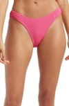 Good American Always Fits Good Waist Bikini Bottoms In Brightpink001