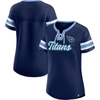 Fanatics Branded Navy Tennessee Titans Original State Lace-up T-shirt In Navy