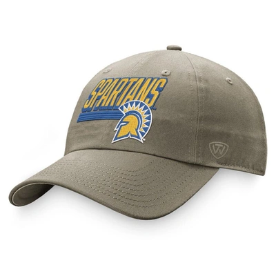 TOP OF THE WORLD TOP OF THE WORLD KHAKI SAN JOSE STATE SPARTANS SLICE ADJUSTABLE HAT