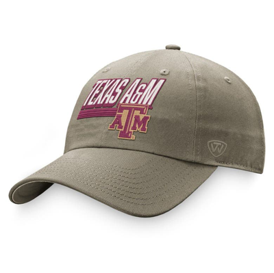 TOP OF THE WORLD TOP OF THE WORLD KHAKI TEXAS A&M AGGIES SLICE ADJUSTABLE HAT