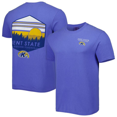 Image One Blue Kent State Golden Flashes Landscape Shield T-shirt