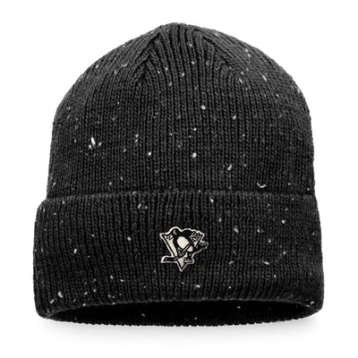 FANATICS FANATICS BRANDED BLACK PITTSBURGH PENGUINS AUTHENTIC PRO RINK PINNACLE CUFFED KNIT HAT