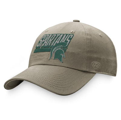 Top Of The World Khaki Michigan State Spartans Slice Adjustable Hat