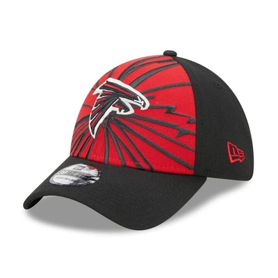 New Era Men's  Red, Black Atlanta Falcons Shattered 39thirty Flex Hat In Red,black
