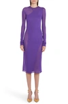 TOM FORD TUBINO CREPE & TULLE MIDI DRESS