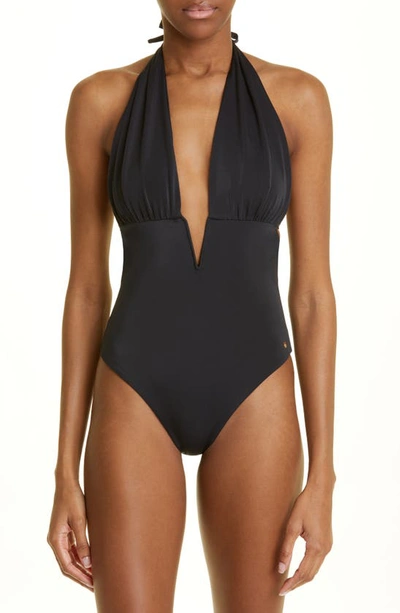 Tom Ford Onepiece Halter Neck Swimsuit In Black