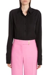 TOM FORD LYOCELL & SILK PLASTRON BUTTON-UP SHIRT