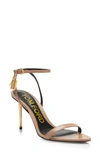 Tom Ford Padlock Naked Pointy Toe Sandal In Flesh