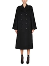 Dolce & Gabbana Double-breasted Baize Coat In Black