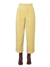 Alysi Pleated-cuff Trousers In Green