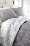 Southshore Fine Linens Luxury Premium Collection Duvet Cover Set In Botanical Leaves Grey