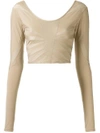 Amir Slama Cropped Bikini Top In Neutrals