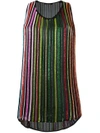 BALMAIN BALMAIN GLASS BEADED STRIPE TANK TOP - MULTICOLOUR,8312154S11896392