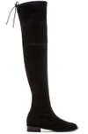 Stuart Weitzman Over-the-knee Boots With Luxurious Suede Finish And Elegant Design In Black Suede