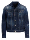 Dsquared2 Dan Jean Jacket With Destroyed Effect In Blue