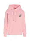 Lanvin Print Embroidery Hoodie In Pink