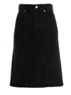 Isabel Marant Étoile Fiali A-line Denim Midi Skirt In Black
