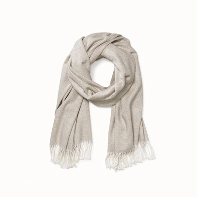 Boll & Branch Kids' Organic Free Woven Scarf In Heathered Oatmeal