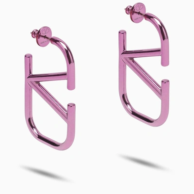 Valentino Garavani Vlogo Signature Earrings In Pink