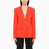 Attico Thelma Single-breasted Blazer In Red