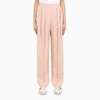 Stella Mccartney High-waisted Pleated Trousers In Pink