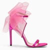Jimmy Choo Aveline 100 Bow-detailed Satin Sandals In Pink