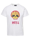 BOTTER WHITE CREWNECK T-SHIRT WITH SKULL PRINT IN ORGANIC COTTON MAN BOTTER