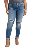 Silver Jeans Co. Mid Rise Girlfriend Jeans In Indigo