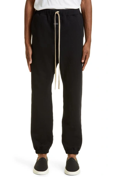 Fear Of God Eternal Cotton Fleece Sweatpants In Black