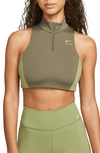 NIKE AIR DRI-FIT SWOOSH MOCK ZIP SPORTS BRA