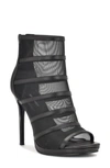 Nine West Larang Open Toe Bootie In Black 001