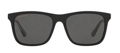 Gucci Gg0381sn M 007 Wayfarer Polarized Sunglasses In Grey Polar