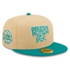 NEW ERA NEW ERA NATURAL/TEAL PITTSBURGH PIRATES MANGO FOREST 59FIFTY FITTED HAT