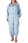 S AND P STANDARDS & PRACTICES CARGO LONG SLEEVE DENIM JUMPSUIT