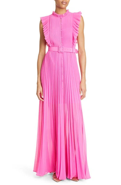 Self-portrait Midi Chiffon Pink Dress