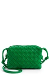 Bottega Veneta Loop Mini Intrecciato Crossbody Bag In 3722 Parakeet-gold