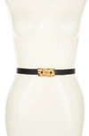 RAINA SQUARE BUCKLE LEATHER BELT