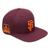 PRO STANDARD PRO STANDARD BURGUNDY SAN FRANCISCO GIANTS WINE SNAPBACK HAT