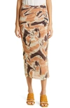 Jonathan Simkhai Kensingten Printed Mesh Skirt In Soft Clay Multi