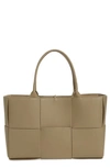 Bottega Veneta Arco Medium Intrecciato Napa Tote Bag In 1520 Taupe-gold