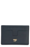 Tom Ford Classic Tf Leather Card Case In Black
